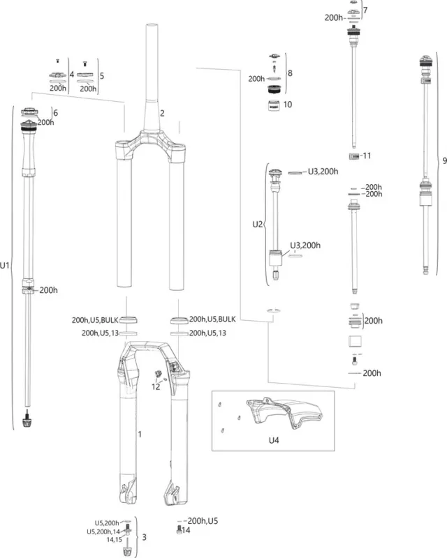 RockShox Ersatzteile ZEB (A1 / 2020-2021) - 5 | universal Neue Ware