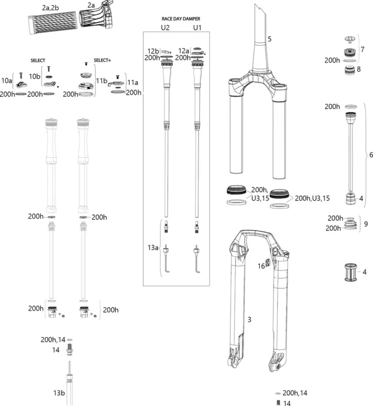 RockShox Ersatzteile SID SL 32 mm Select/Select+/Ultimate (C1 / 2021) - 15 | universal Highlight