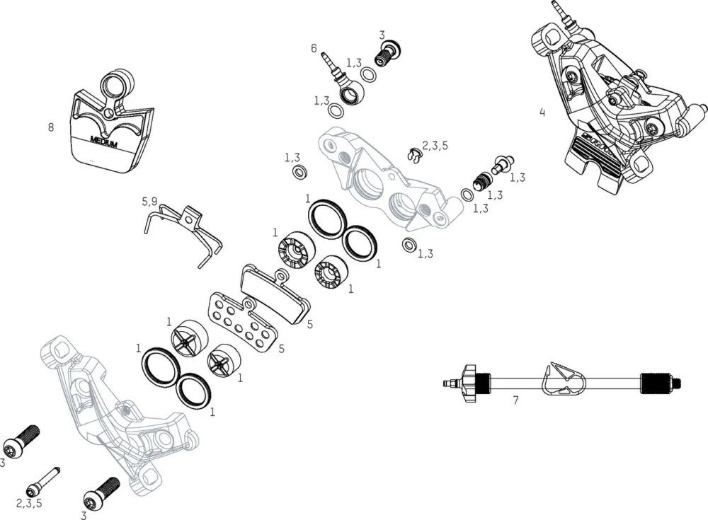 Aktuell SRAM Ersatzteile G2 RSC (A1) Bremssattel (2020) - 3