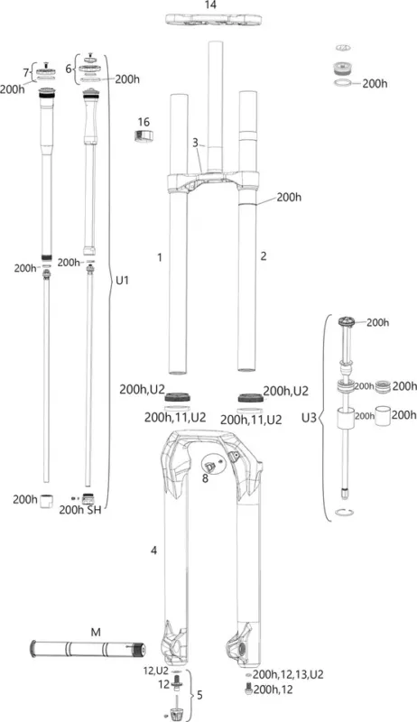 Ausverkauf RockShox Ersatzteile BoXXer (C1 / 2019) - 15 | schwarz