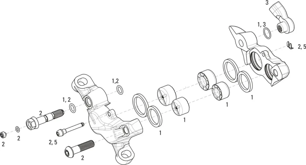 SRAM Ersatzteile Guide RSC (A1) Bremssattel (2015-2016) - 1 Jetzt Kaufen
