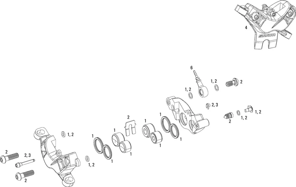 Knallerangebot SRAM Ersatzteile Guide RSC (B1) Bremssattel (2017) - 2 | universal