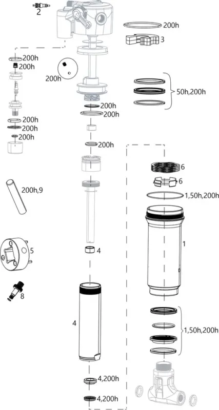RockShox Ersatzteile Deluxe Trek RE:aktiv Thru Shaft (A1 / 2018-2019) - 3 Preis Gesenkt