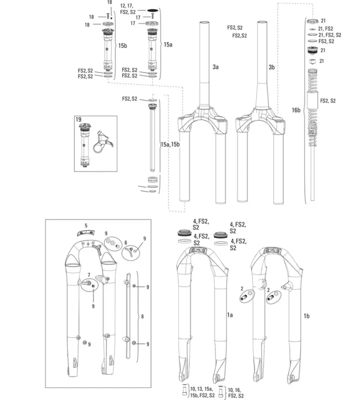 RockShox Ersatzteile Paragon Silver (A1 / 2015-2016) - FS2 Jetzt Bestellen