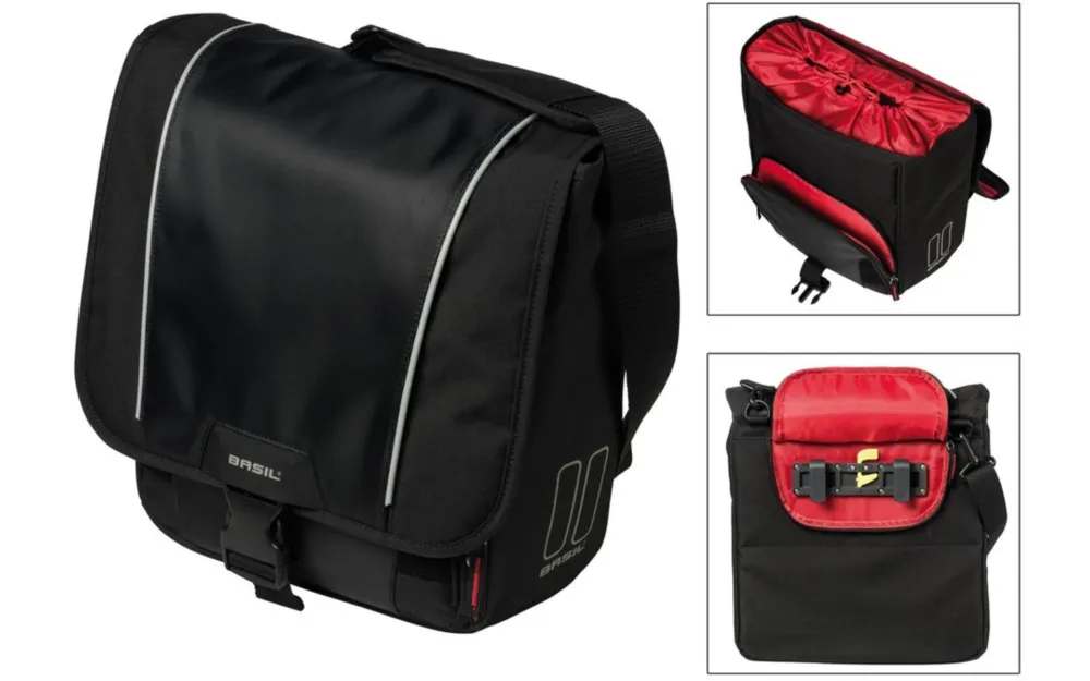 Garantierte Lieferung Basil Schultertasche Sport Design Commuter, 31x16x41cm, 18ltr, mit Kordelverschluss - Grau