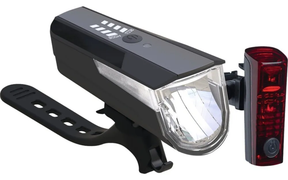 Sale Büchel LED-Batterieleuchten-Set BLC 820, schwarz mit Akkus, StVZO zugelassen