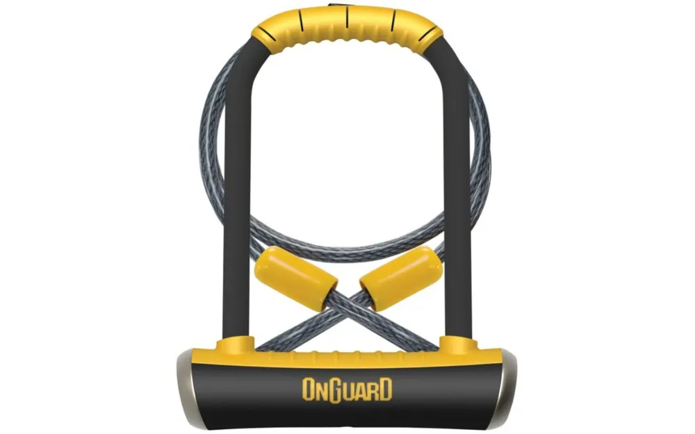 Bügelschloss Onguard Pitbulll DT 8005 115x230mm, Ø14mm, sw, mit Seil u. Halter Top-Seller