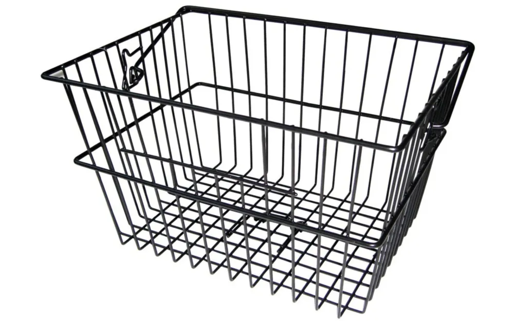 Billig Mijnen Pieper Hinterradkorb City 40x30x23,5cm, schwarz, extrahoch