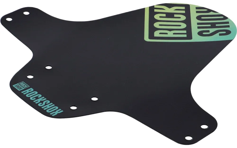 Geprüft Rock Shox Fender MTB universal vorne sw+teal/gelb FadePrint