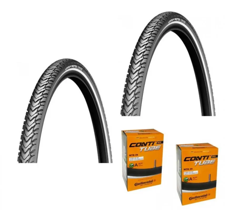 Michelin Protek Cross Draht 28x1.40 + Schlauch Conti MTB 28/29 28/29x1.75/2.50" 47/62-622 AV 40mm Top-Preis
