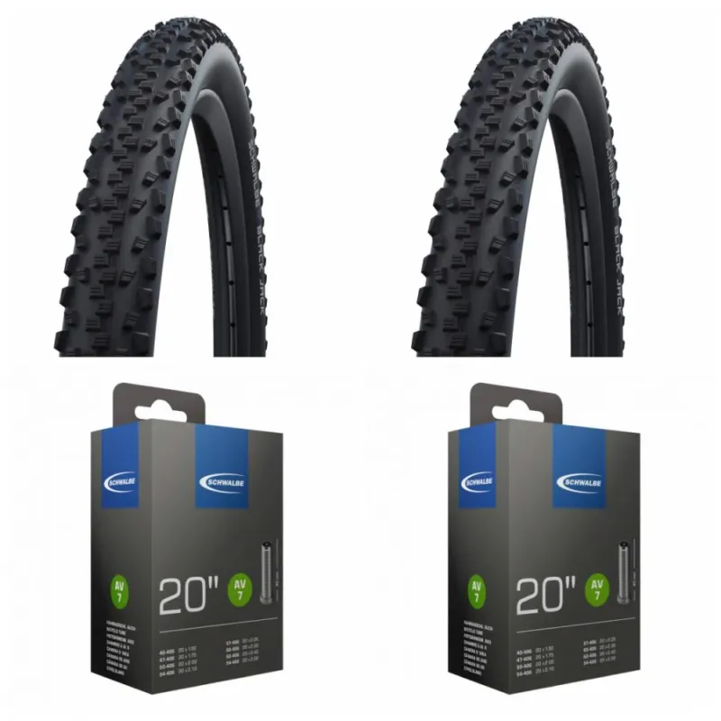 Must-Have Schwalbe BLACK JACK (47-406) 20x1.90 + Schlauch AV7