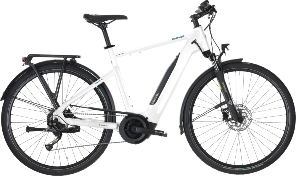 Nur Für Kurze Zeit Carver Route E.400 - 400 Wh - 28 Zoll - Diamant - 2026 - white/grey/light-blue - Größe 55 CM