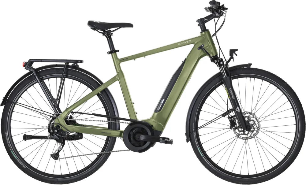 Billig Carver Route E.410 - 500 Wh - 28 Zoll - Diamant - 2026 - pale green/black/sand - Größe 55 CM