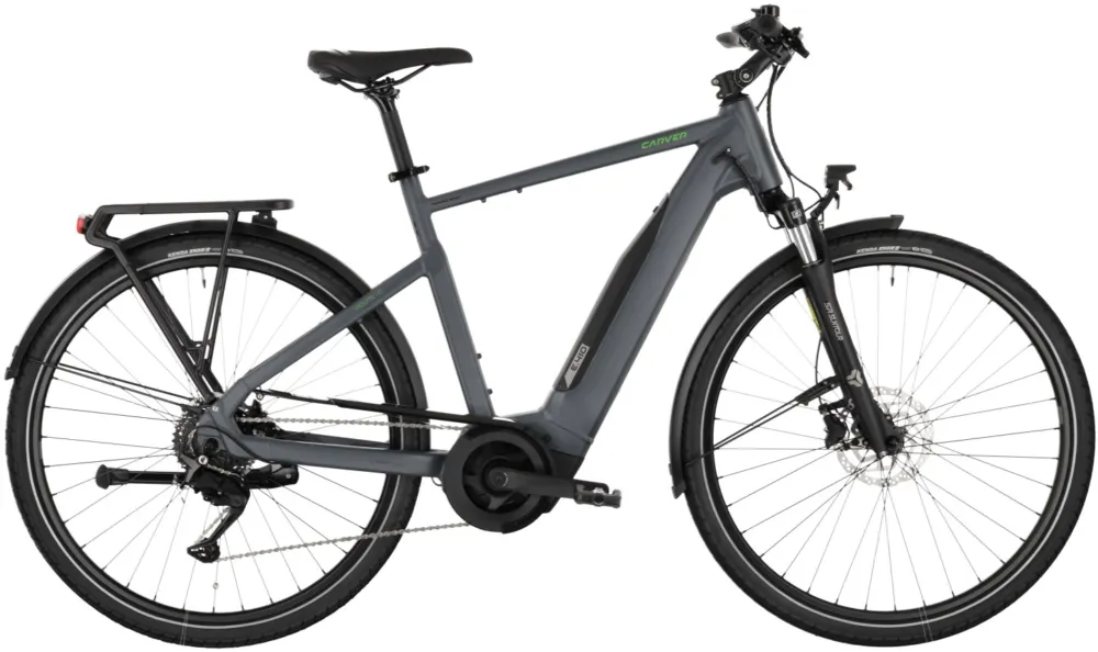 Preiswert Carver Route E.410 - 500 Wh - 28 Zoll - Diamant - 2026 - dark grey/black/flat green - Größe 55 CM