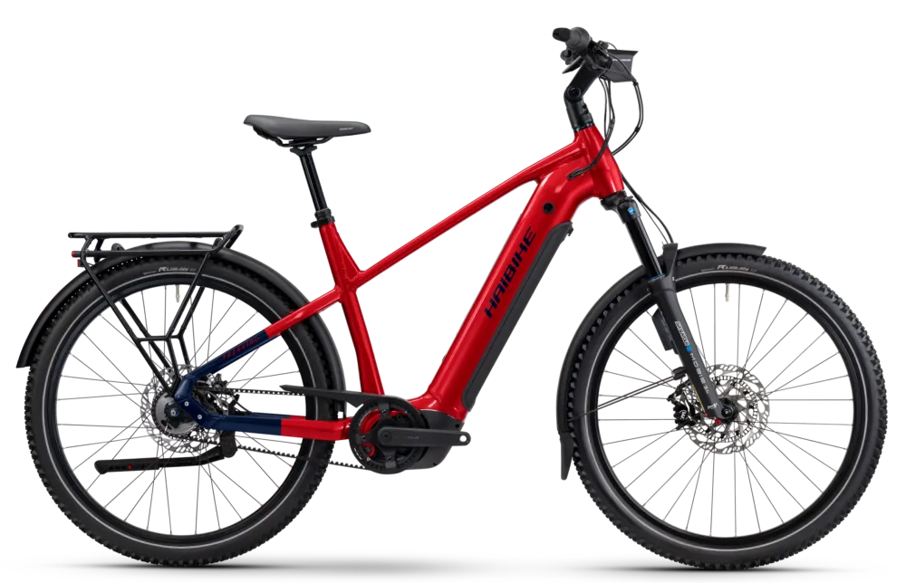 Haibike Trekking 9 ABS - 800 Wh - 27,5 Zoll - Diamant - 2026 - dynamite red/blue glänzend - Größe L Gratis Versand