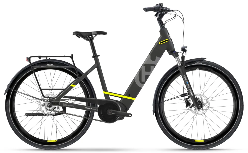 Husqvarna Grand Towner 4 FW - 500 Wh - 28 Zoll - Tiefeinsteiger - black - Größe 46 CM Billig