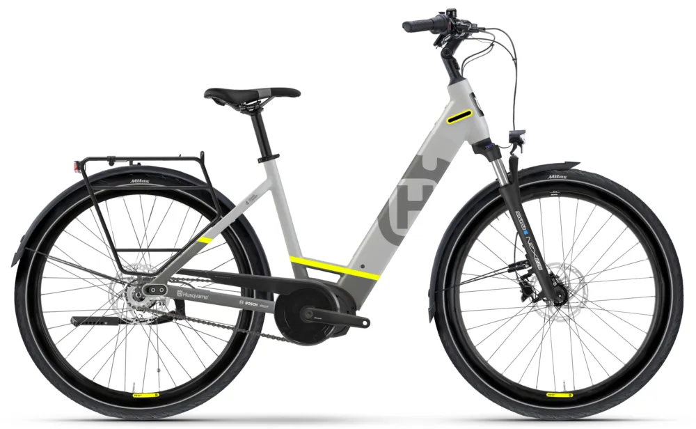 Husqvarna Grand Towner 4 FW - 500 Wh - 28 Zoll - Tiefeinsteiger - grey / dark grey - Größe 46 CM Solange Der Vorrat Reicht
