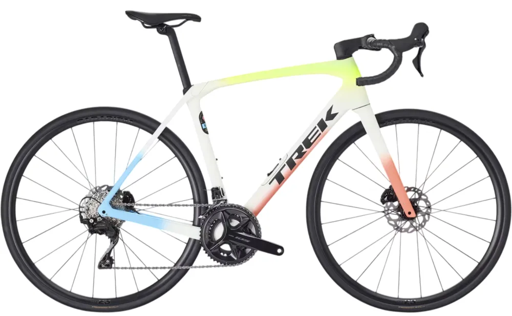Beliebt Trek Domane SL 5 Gen 4 - 28 Zoll - Diamant - 2026 - Era White/Glowstick/Coral Fade - Größe 56 CM