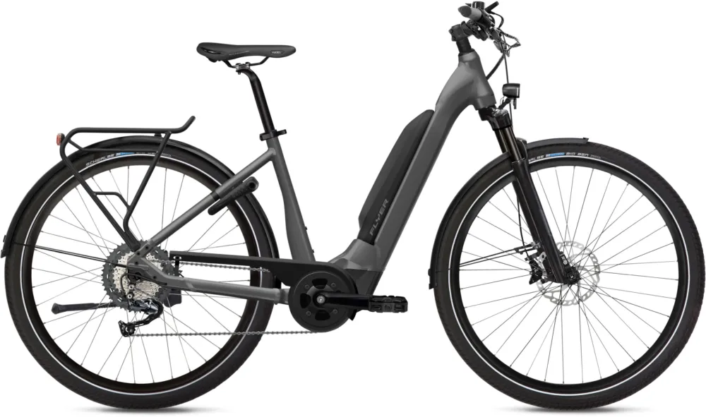Direkt Vom Hersteller Flyer Upstreet5 5.10 Comfort - 630 Wh - 28 Zoll - Tiefeinsteiger - Anthracite Gloss - Größe L