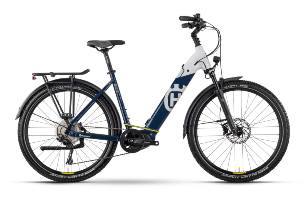 Husqvarna Cross Tourer CT3 - 630 Wh - 27,5 Zoll - Tiefeinsteiger - White / Blue - Größe 55 CM Online Kaufen