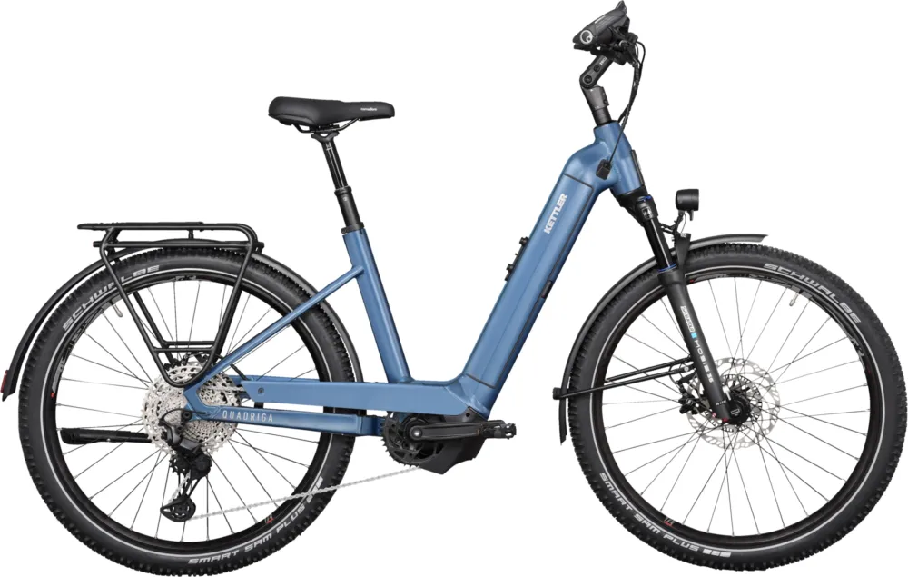Kettler Quadriga Town & Country Comp LG (750) - 750 Wh - 27,5 Zoll - Tiefeinsteiger - Dark Blue matt - Größe 46 CM Versand Am Gleichen Tag