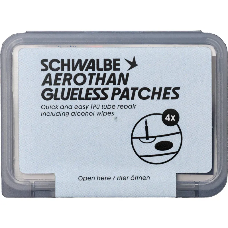 Neu Schwalbe Glueless Patches selbstklebende Flicken für AEROTHAN-TPU-Schläuche