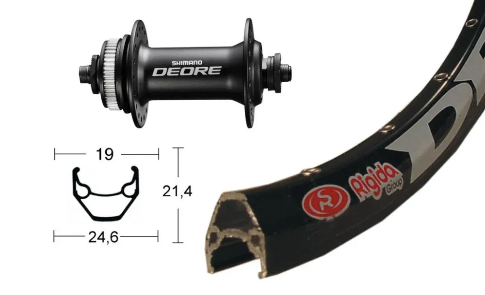 Nur Für Kurze Zeit Vorderrad 28", Shimano "HB-M6000", Center Lock, schwarz, 32 Loch