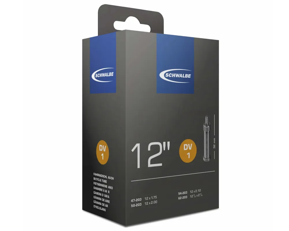 Kostenloser Versand Schlauch 12 Zoll DV 1 - 32 mm Fahrradventil
