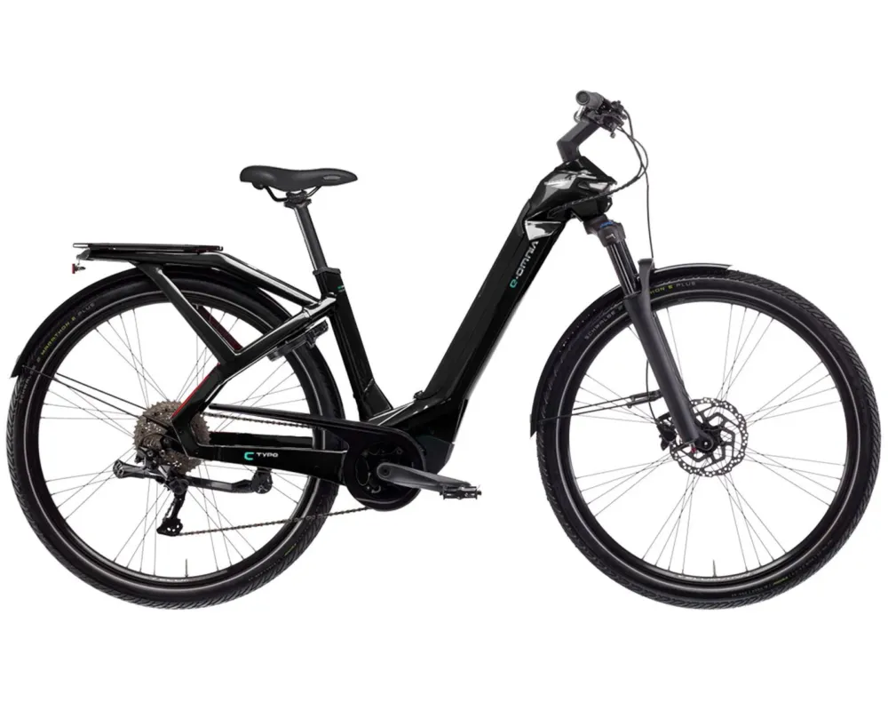 Neu Im Sortiment E-Omnia C Type Deore 10-Gang Bosch 500 - Step Through Elektro City Bike | black glossy M