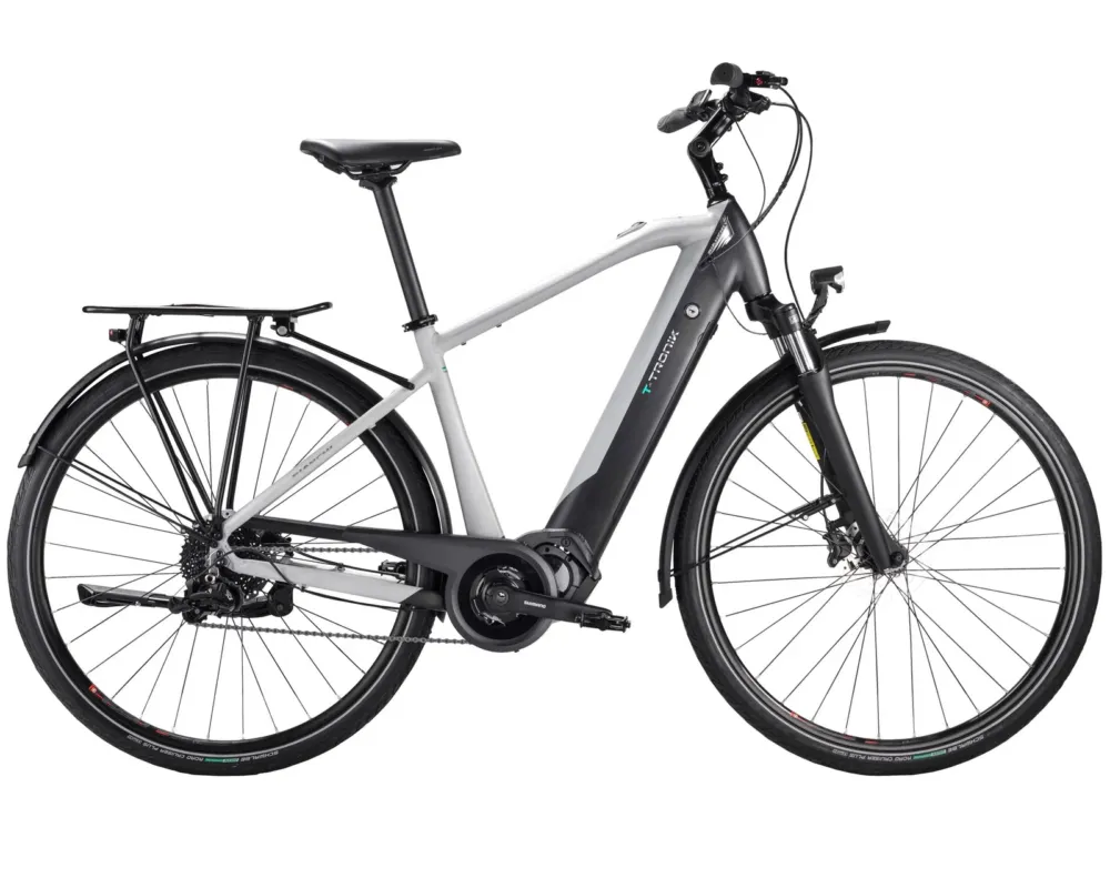 Neu T-Tronik T-Type Sunrace 9-Gang E6100 - Elektro Trekking Bike | white-grey 51 cm