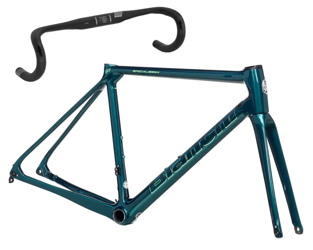 Bestseller Specialissima CV Disc - Carbon Rahmensatz mit Lenker | greenish blue-mermaid scale 53 cm