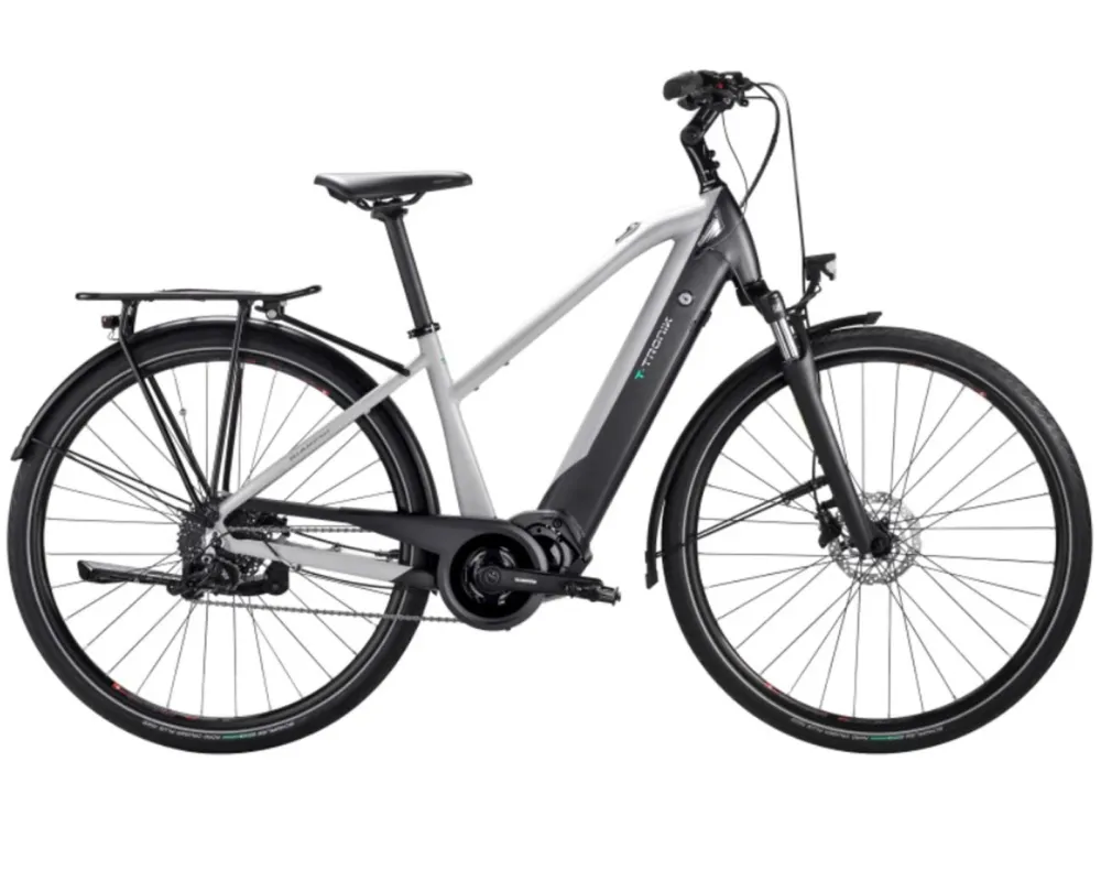 Bestseller T-Tronik T-Type ST Sunrace 9-Gang E6100 - Trapeze Elektro Trekking Bike | white-grey 43 cm