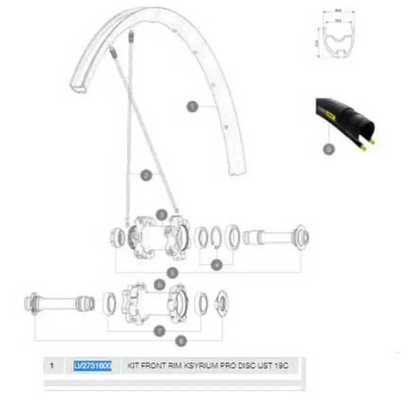 Mavic Ksyrium Pro UST Disc 19C Vorderradfelge - 700 - 28´´ Preisknaller