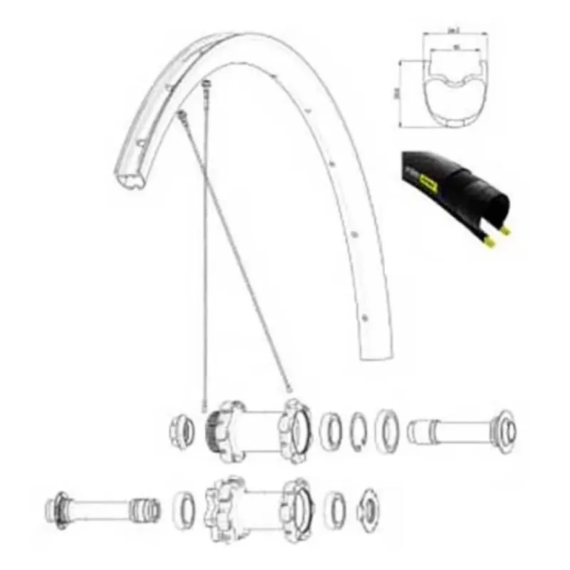 Mavic Ksyrium Pro Carbon SL UST Disc Vorderradfelge - 700 - 28´´ Sofort Bestellen
