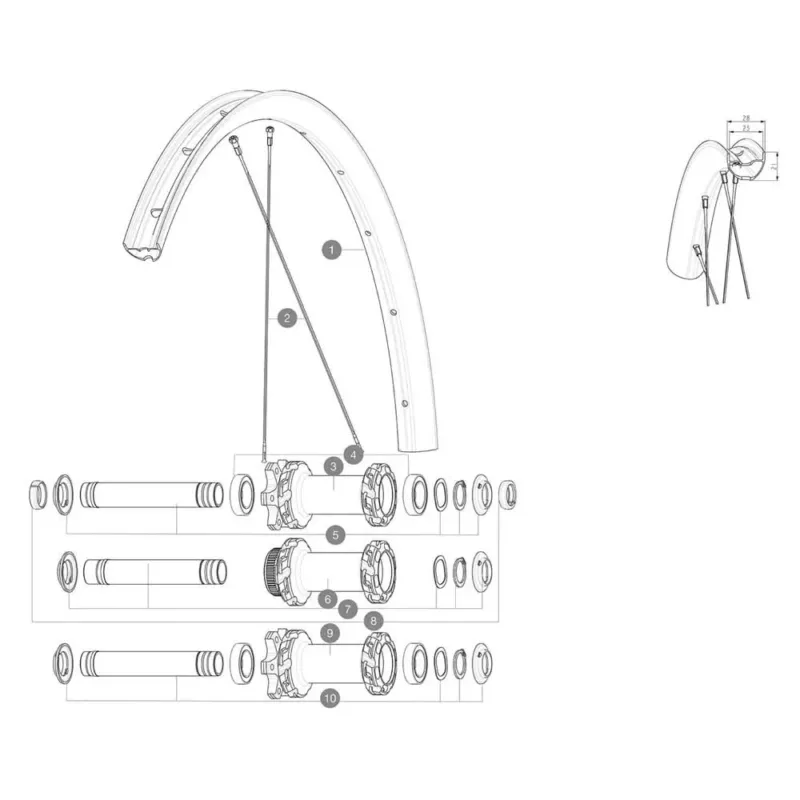 Mavic SFT Speichen 12 einheiten - 298 mm Markenprodukt