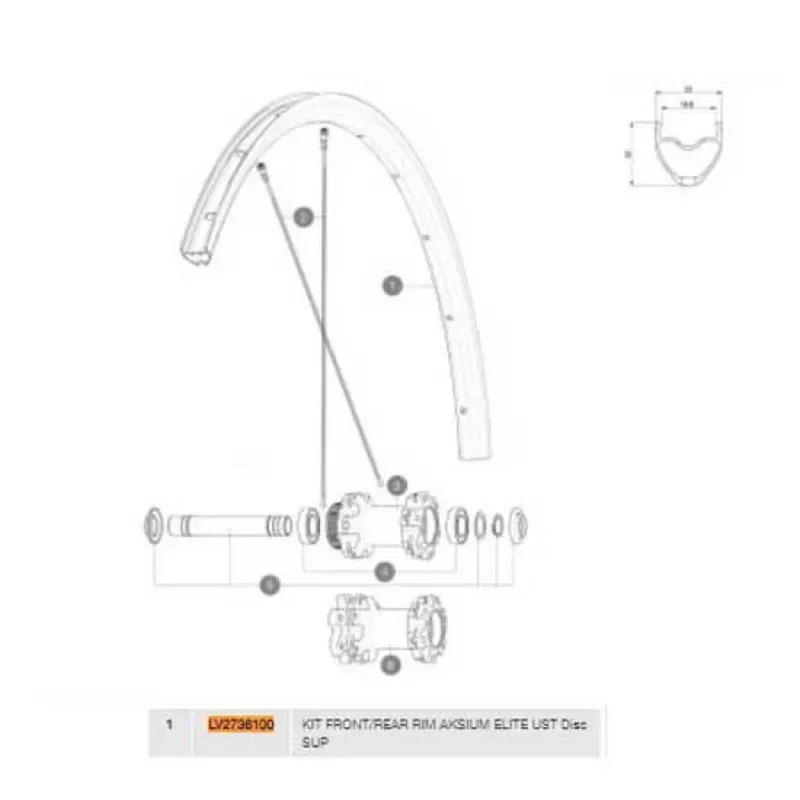 Kracherpreis Mavic Aksium Elite UST Disc felge - 700 - 28´´ 24H