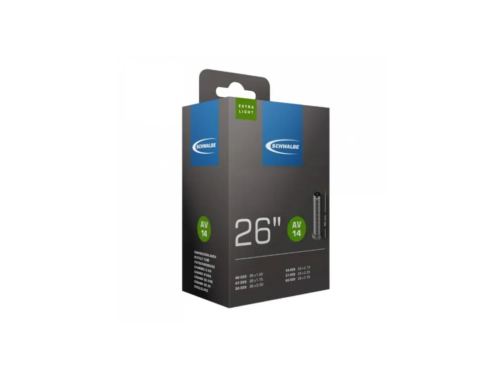 Highlight Schwalbe - Schlauch Schwalbe AV 14 extra leicht 26x1.50-2.25Zoll 40/60-559 AV40mm