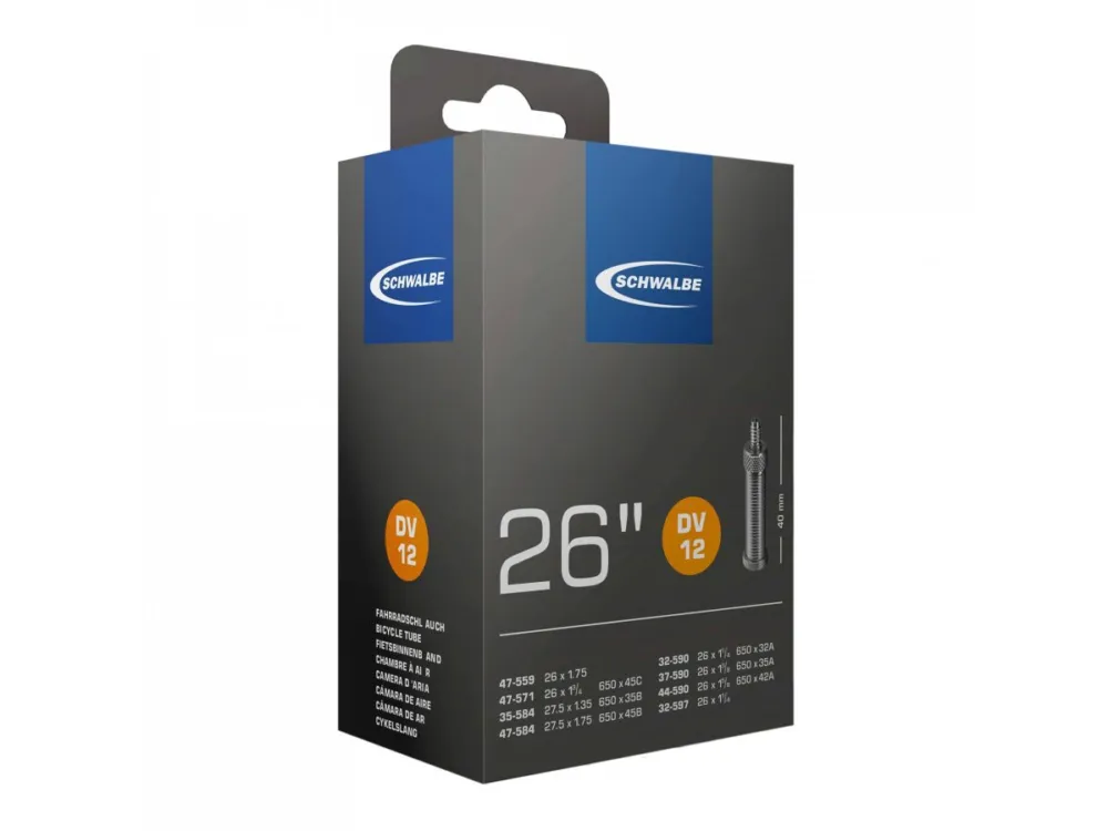 Nur Für Kurze Zeit Schwalbe - Schlauch Schwalbe DV 12 26x1 1/8-1.75Zoll 32/47-559/597 DV40mm