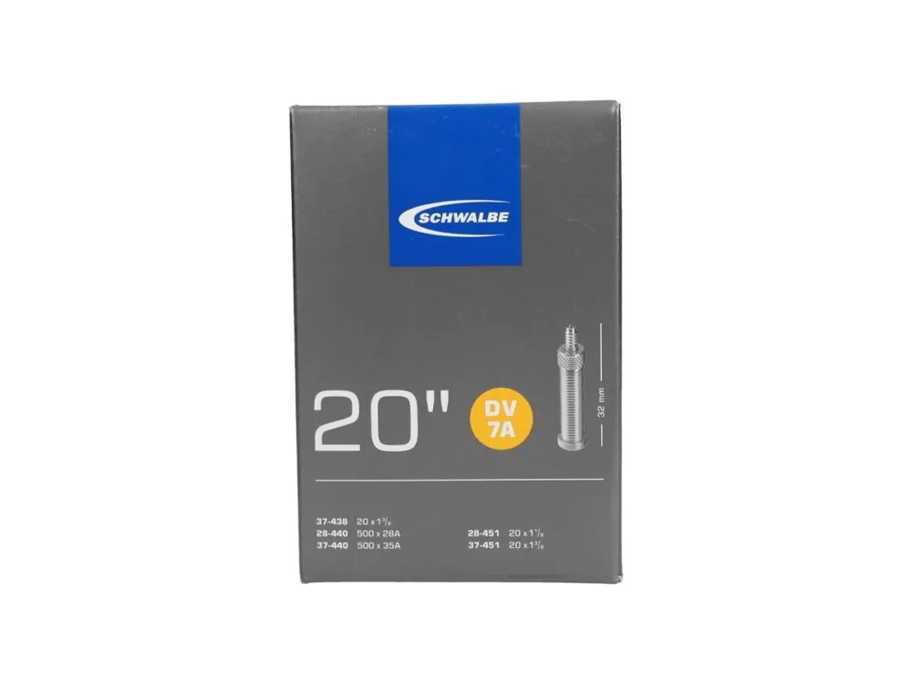 Bestpreis Schwalbe - Schlauch Schwalbe DV 7A 20x1 1/8-1 3/8Zoll 28/37-438/440/451 DV32mm