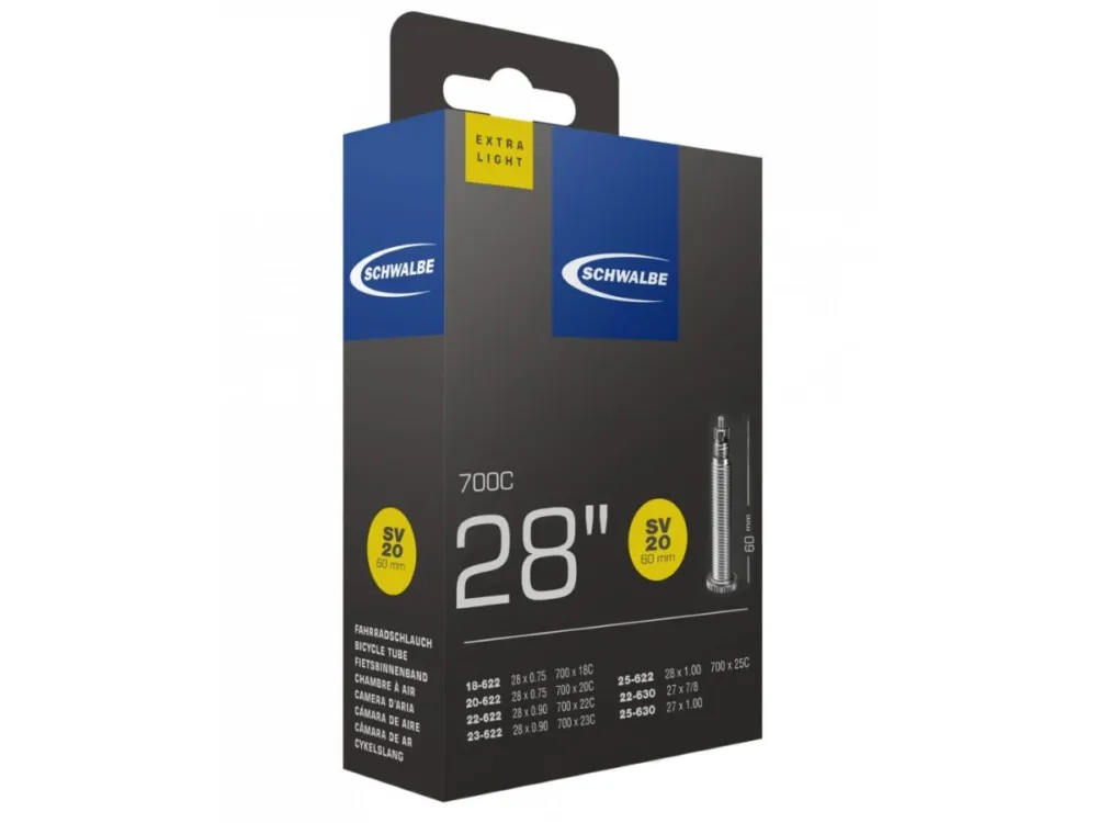 Bestseller Schwalbe - Schlauch Schwalbe SV 20 extra leicht 27x7/8Zoll 28x3/4Zoll 18/25-622/630 SV60mm