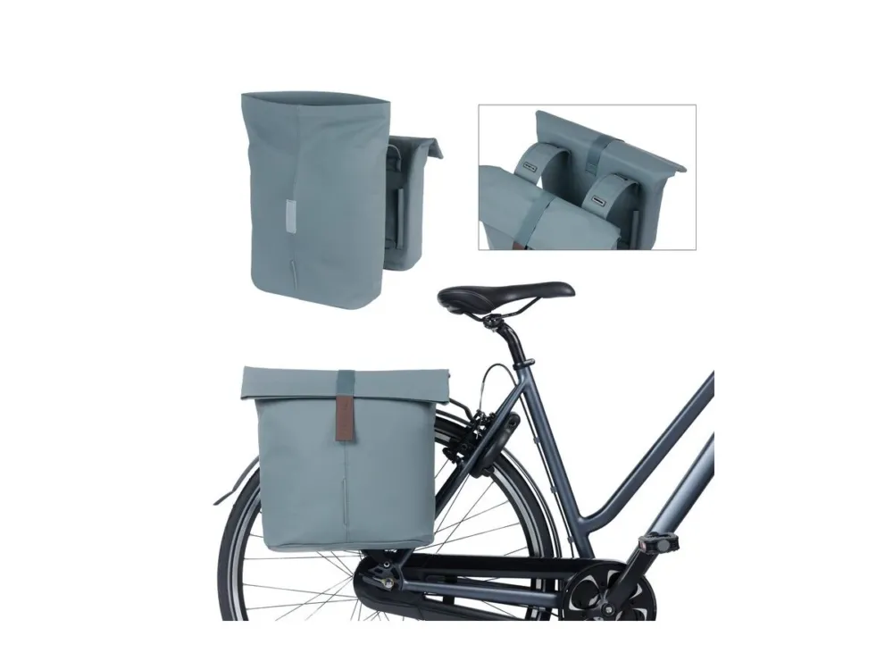 Sichere Zahlung Basil - Doppelpacktasche Basil City graphite blue, 12x29x30 cm, 28-32ltr