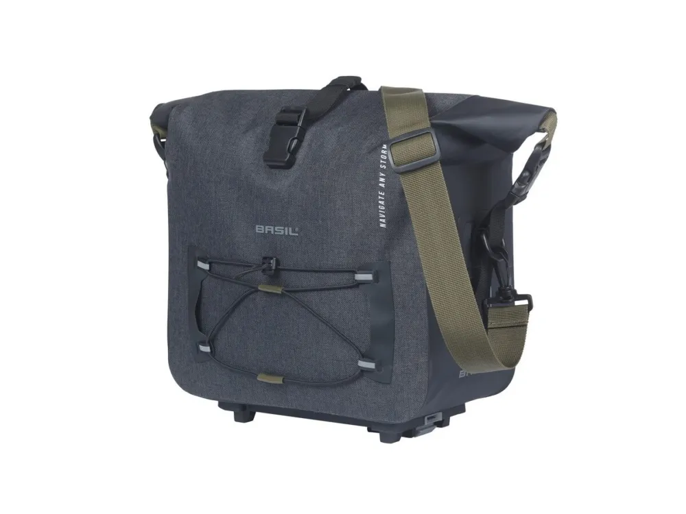 Basil - Gepäckträgertasche Basil Navigator Storm schwarz, 31x15x30cm, 13ltr, MIK Echt