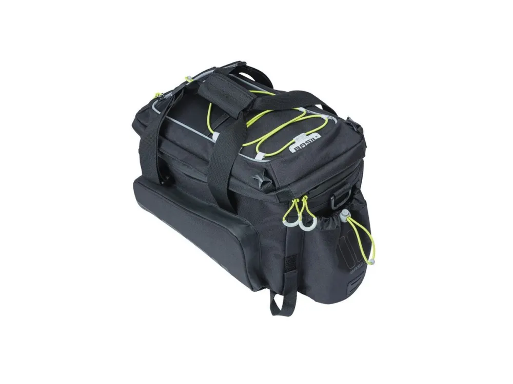 Basil - Gepäckträgertasche Basil Miles XL Pro schwarz lime, 31x23x20cm, 9-36ltr Neu